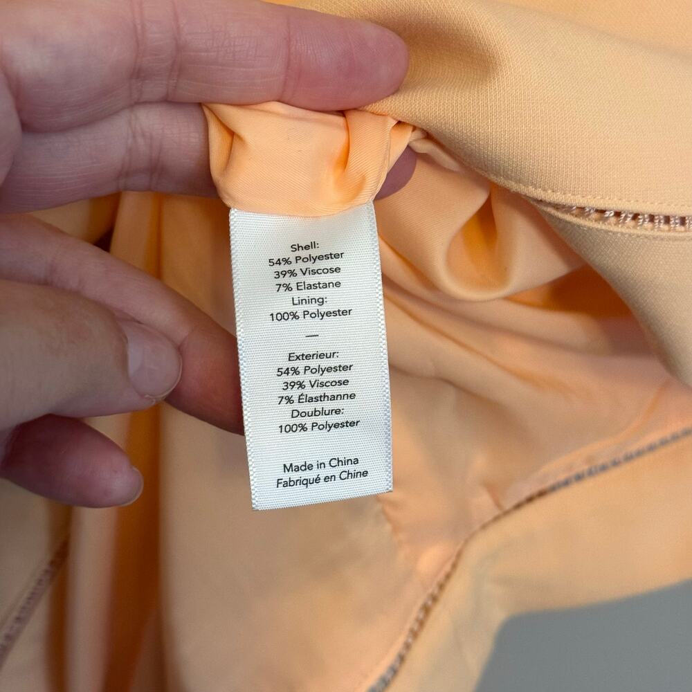 Elizabeth and James Reeves Mini Dress 10 Tangerine Halter Sheath Cocktail NWT - Picture 11 of 11